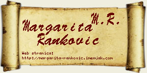 Margarita Ranković vizit kartica